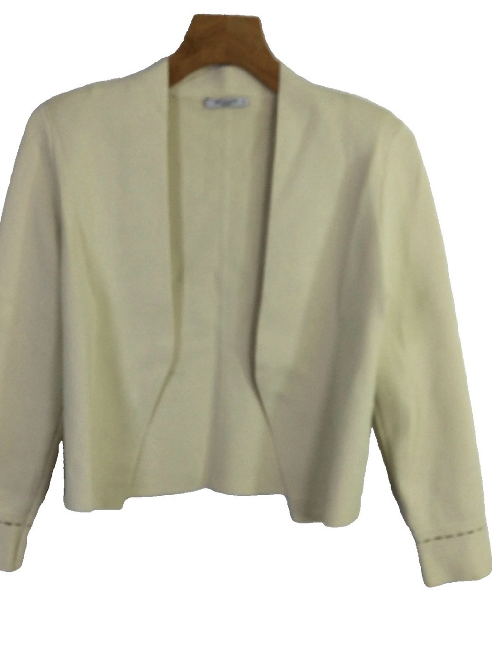 MM Lafleur ECRU light beige LARGE Open-Front Saint Ambroeus Jardigan